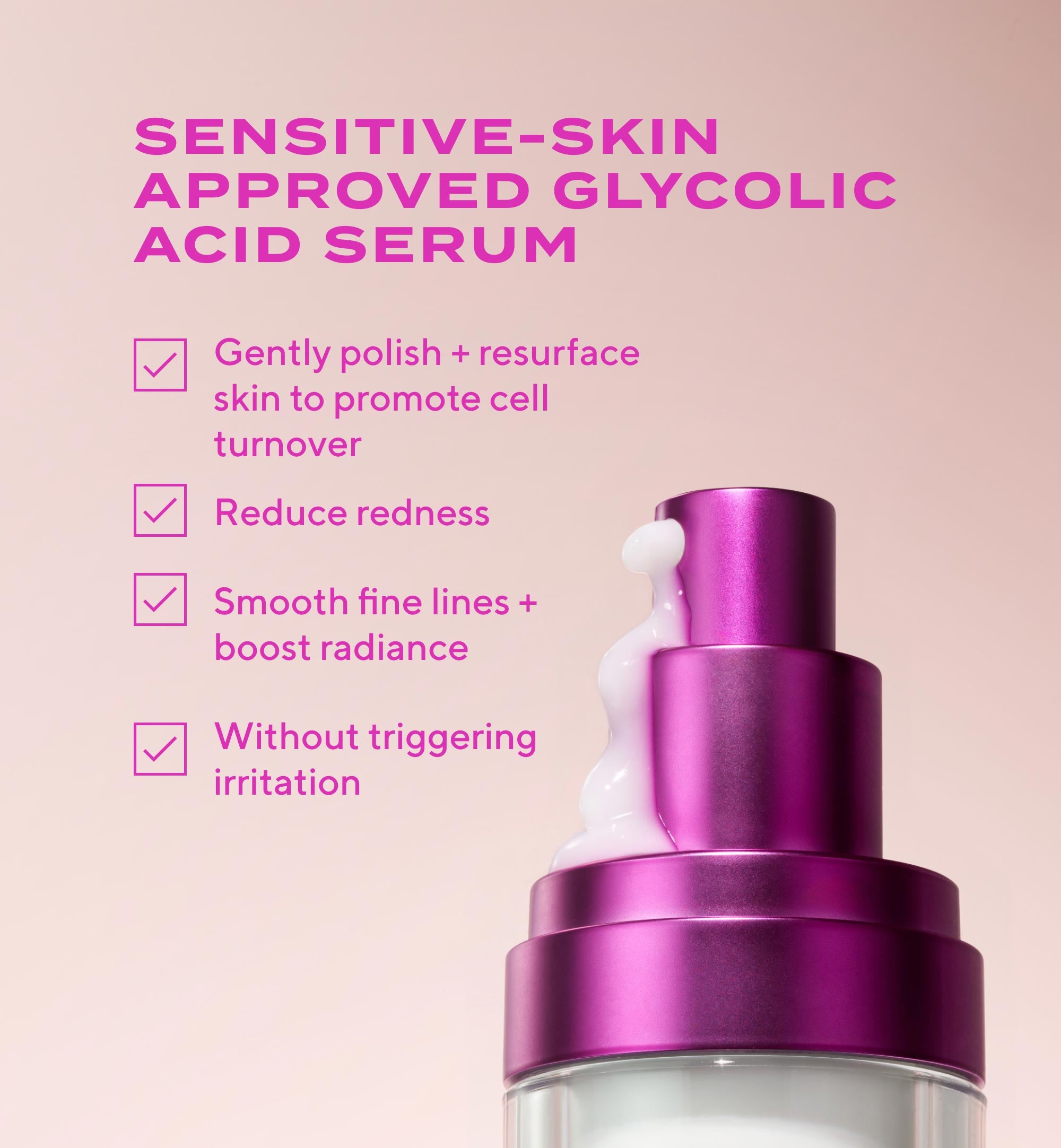 Gentle Glycolic Acid Resurfacing Serum for Sensitive Skin