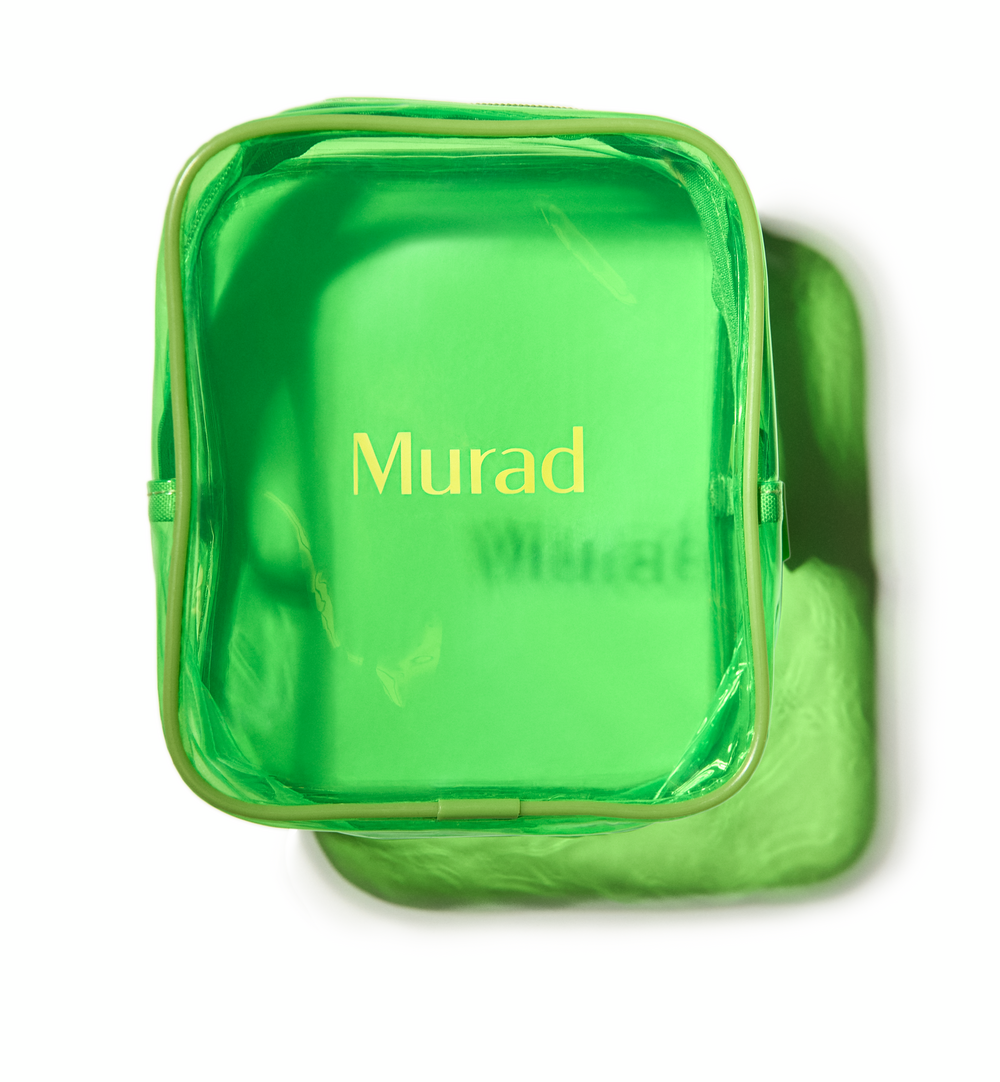 Cadeau gratuit : Trousse de toilette transparente verte