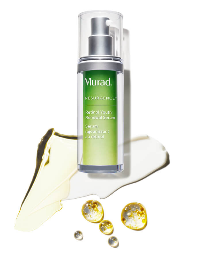 Retinol Youth Renewal Serum Bottle and Texture